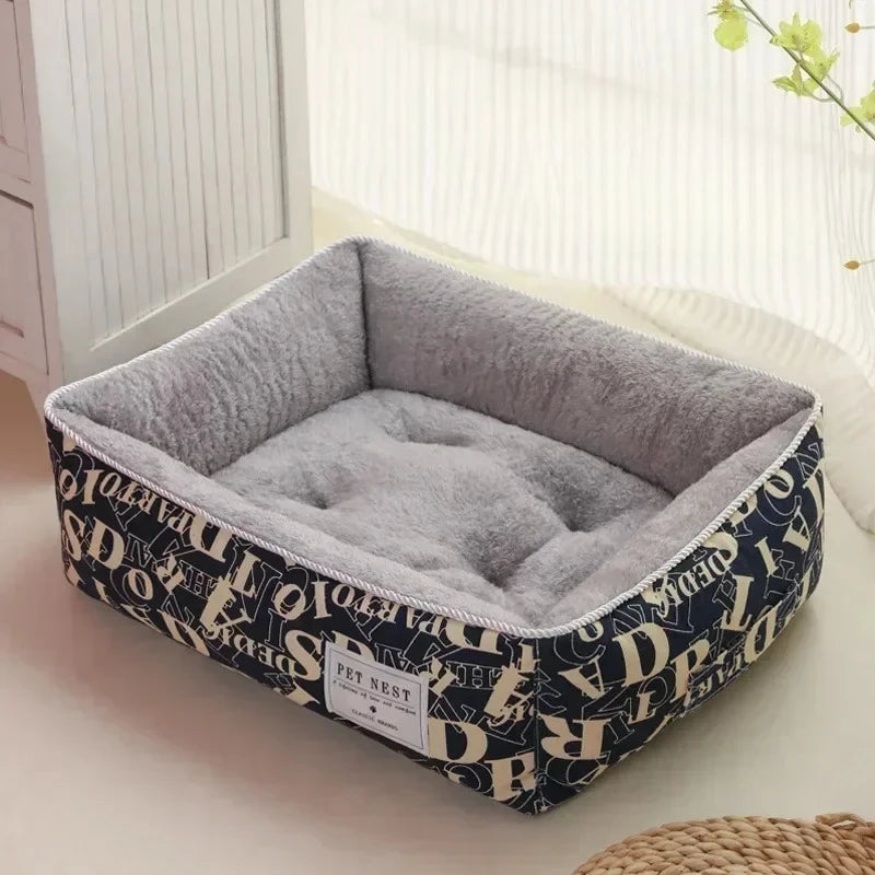 Cotton Linen Pet Bed.