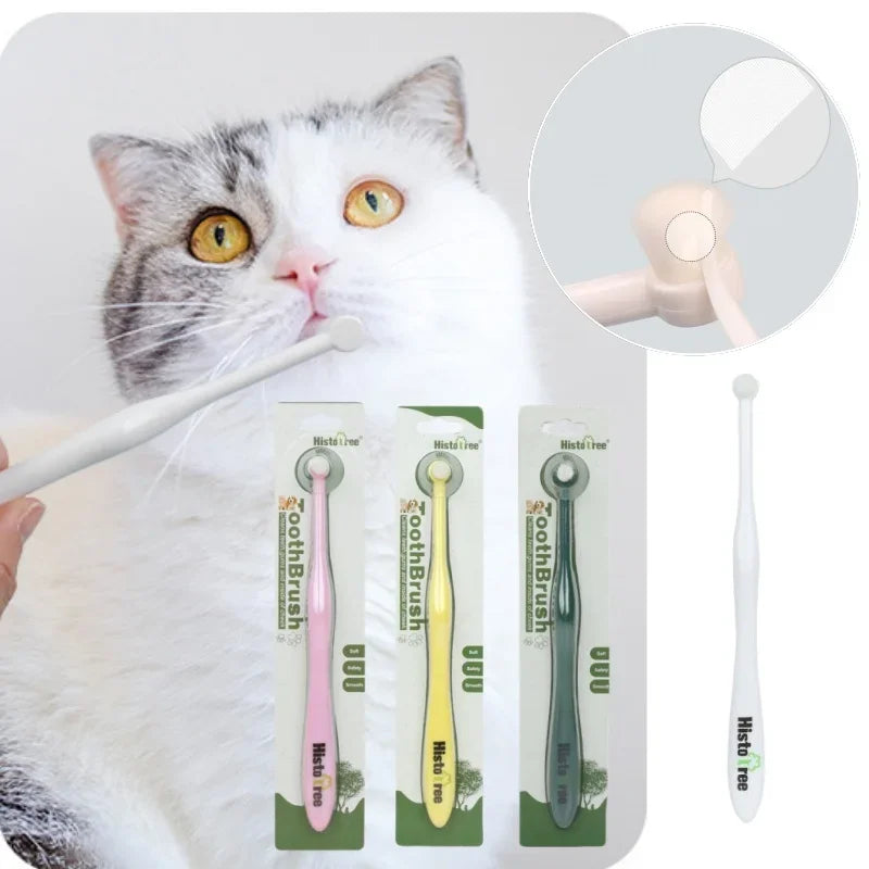 Round Head Pet Toothbrush.
