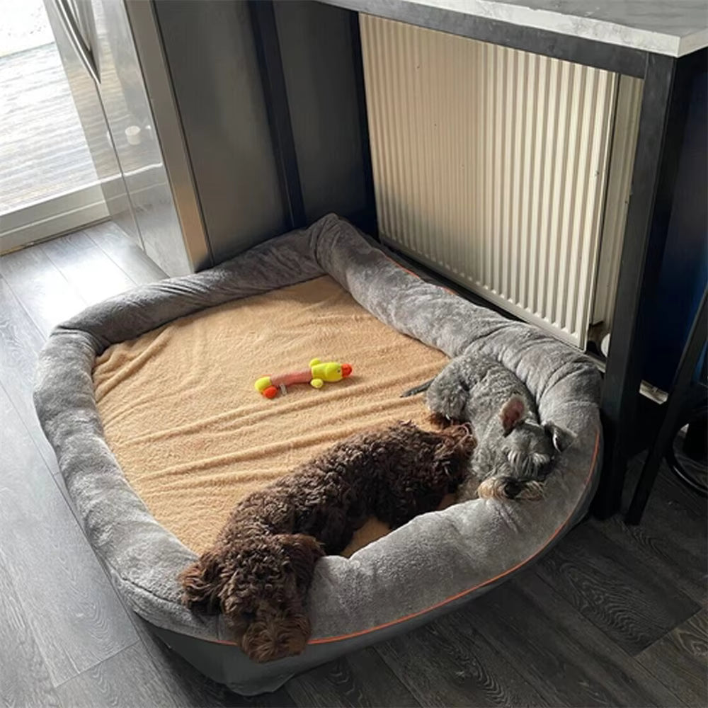 Luxury Bolster Dog Bed with Removable Cover