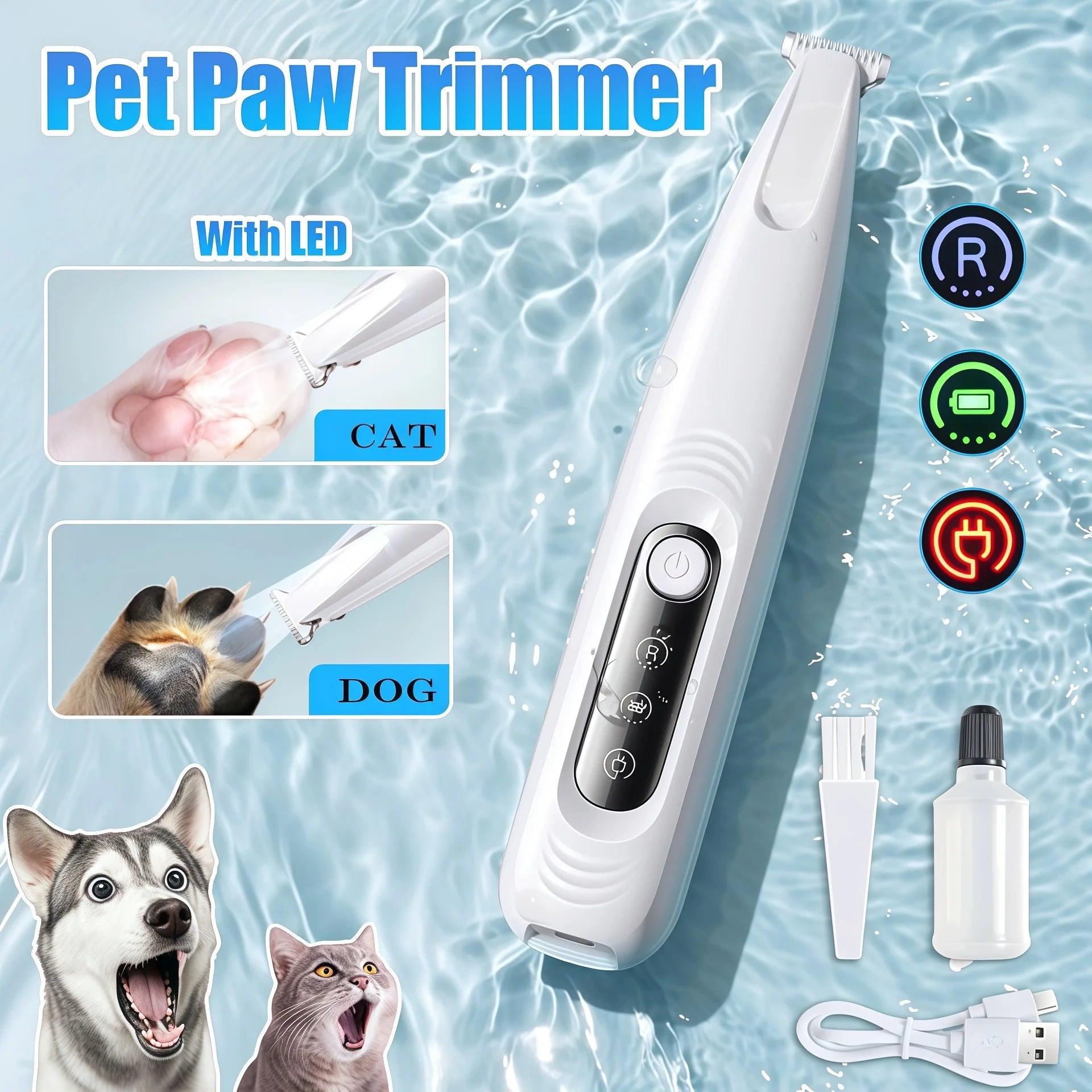 LED Pet Hair Trimmer.