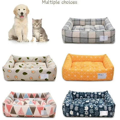 Cotton Linen Pet Bed.