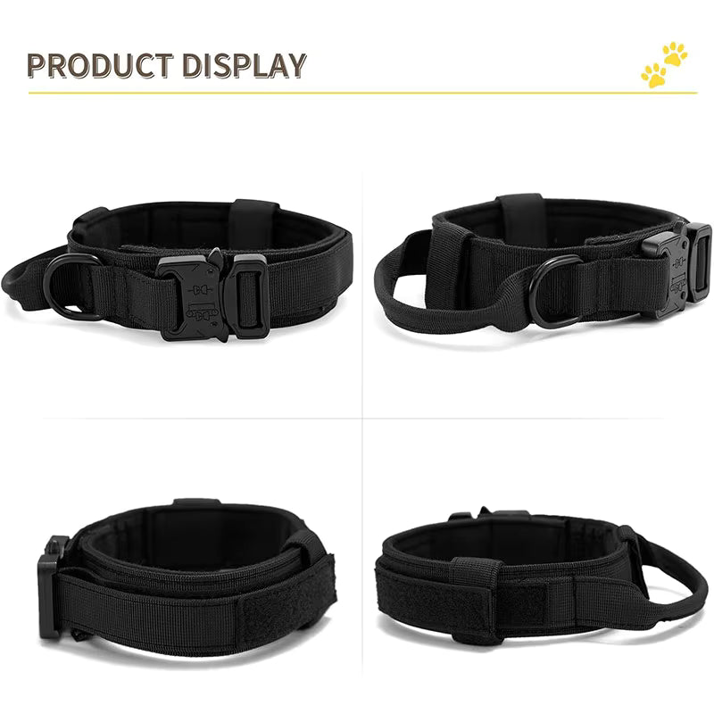 Strong Dog Collar with Traction Handle