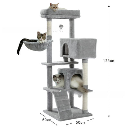 Multi-Level Cat Condo with Hammock