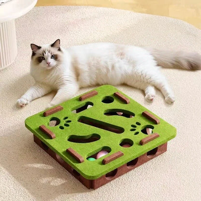 Cat Puzzle Box Toy with Bell Ball