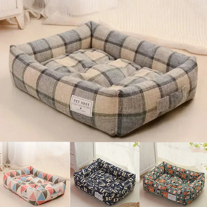 Cotton Linen Pet Bed.