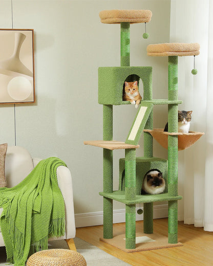 Multi-Level Cat Condo with Hammock