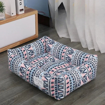 Cotton Linen Pet Bed.