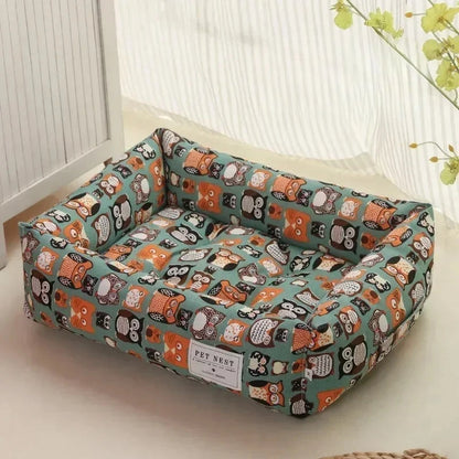 Cotton Linen Pet Bed.