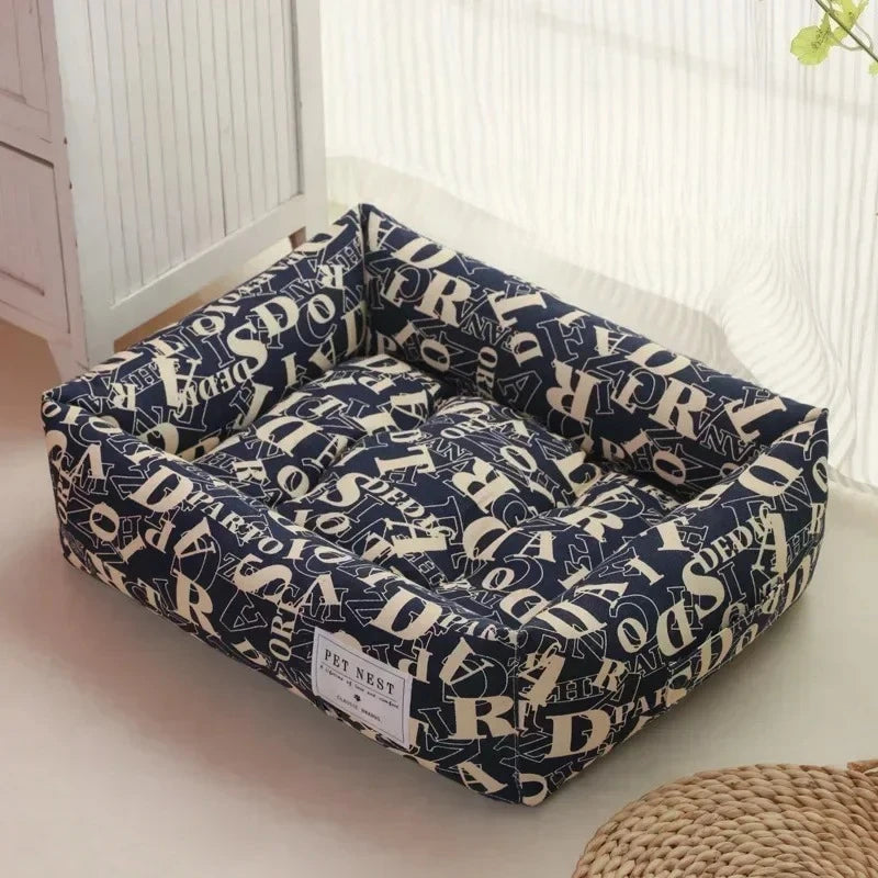 Cotton Linen Pet Bed.