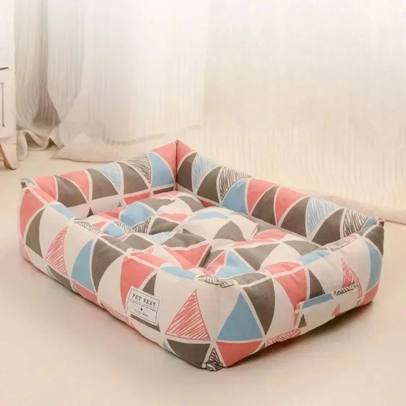 Cotton Linen Pet Bed.
