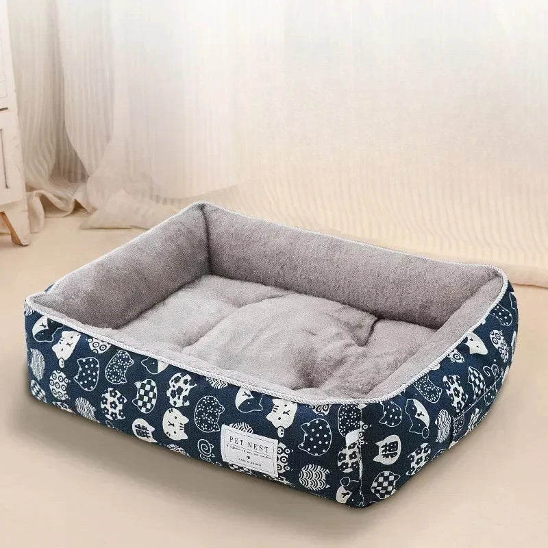 Cotton Linen Pet Bed.