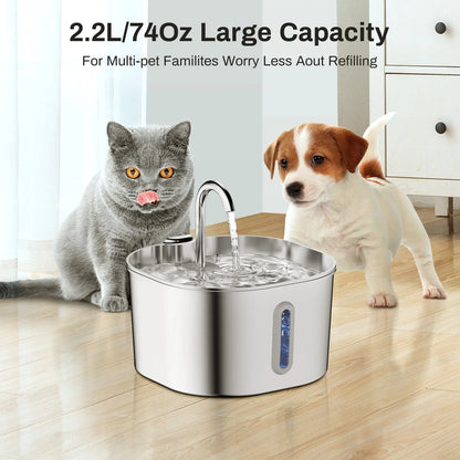 Stainless Steel Pet Water Fountain.