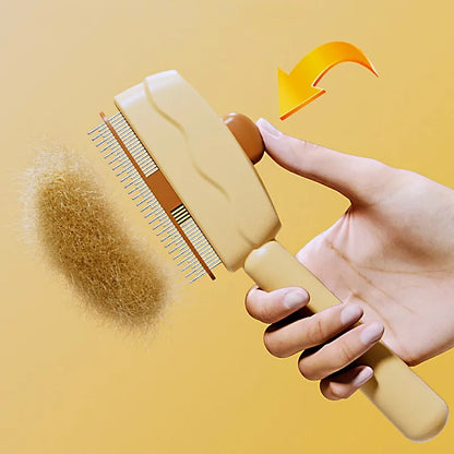 Self-Cleaning Dog Brush.