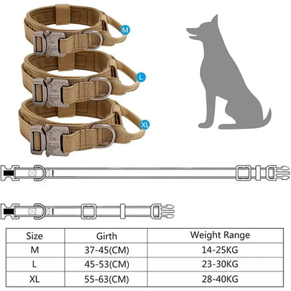 Strong Dog Collar with Traction Handle