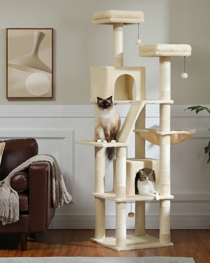 Multi-Level Cat Condo with Hammock