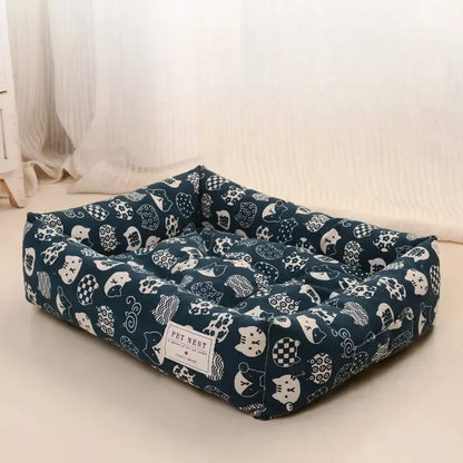 Cotton Linen Pet Bed.