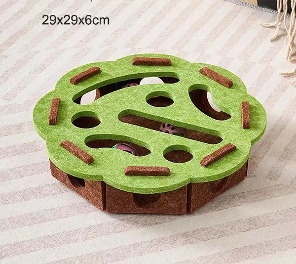 Cat Puzzle Box Toy with Bell Ball