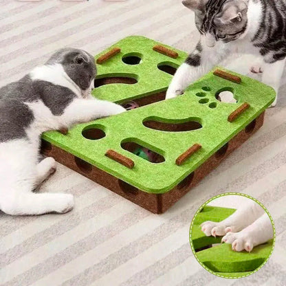 Cat Puzzle Box Toy with Bell Ball