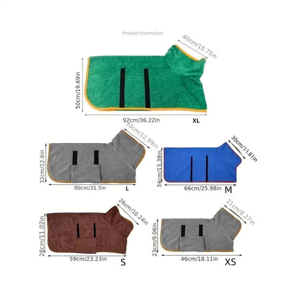 Pet Drying Bathrobe.